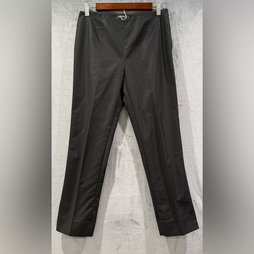 Lafayette 148 New York Cropped Black Side Zip Pants Women’s Size 2